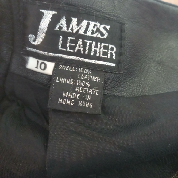 Black leather skirt - Picture 2 of 7